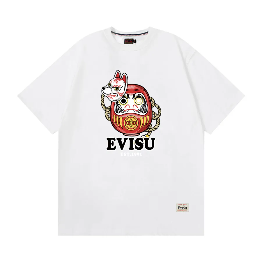 EVISU New Dharma Print Oversized T Shirt for Couples