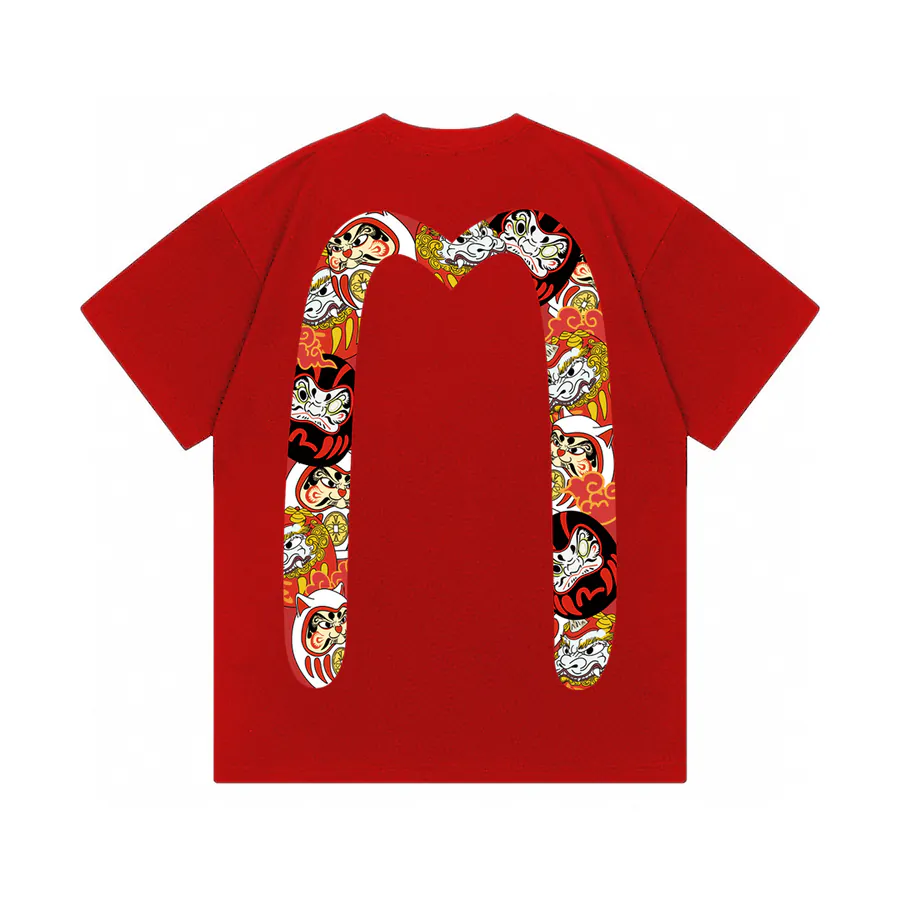 EVISU New Letter Print Oversized T Shirt