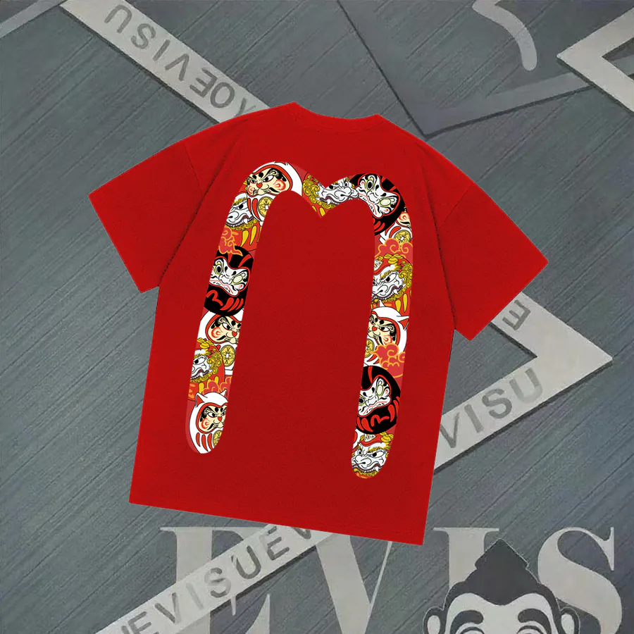 EVISU New Letter Print Oversized T Shirt