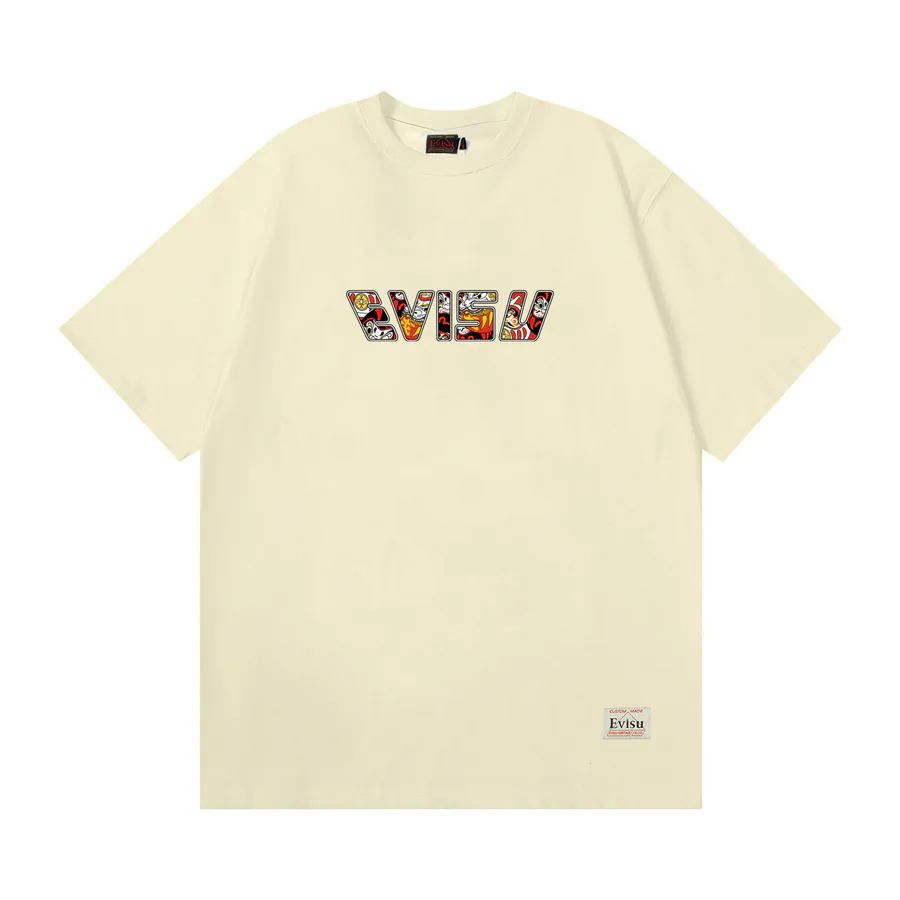 EVISU New Letter Print Oversized T Shirt
