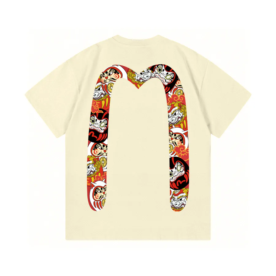 EVISU New Letter Print Oversized T Shirt