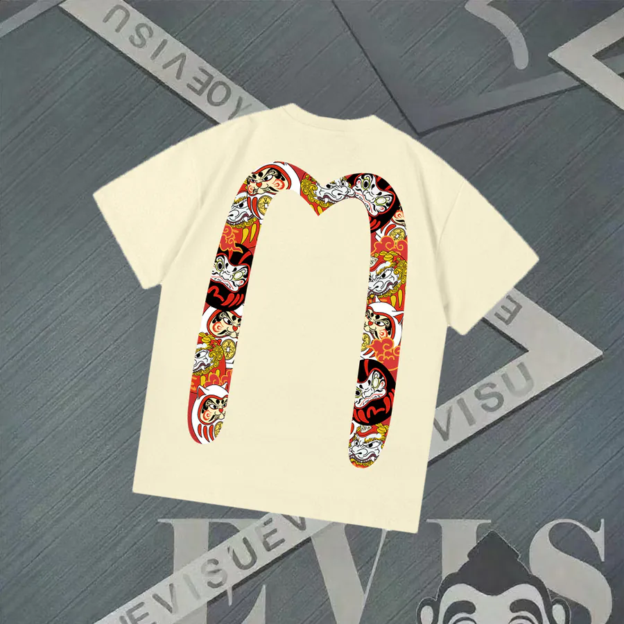 EVISU New Letter Print Oversized T Shirt