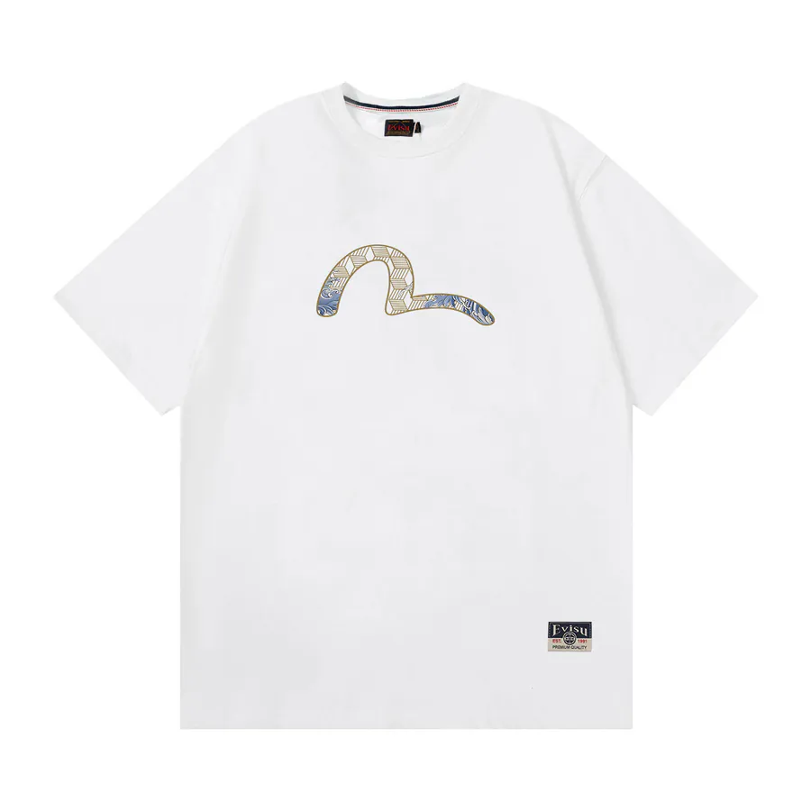 EVISU New Panda Print Oversized T Shirt for Couples