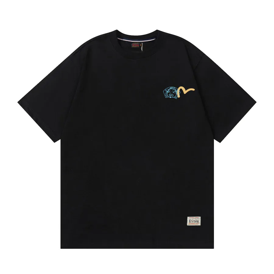 EVISU New Buddha Head Small Seagull Print T Shirt