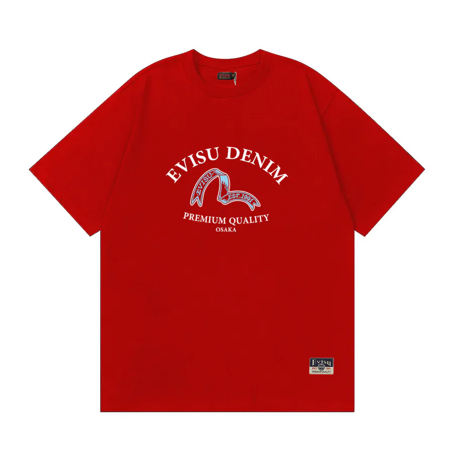 EVISU New Letter Small Seagull Print Oversized T Shirt