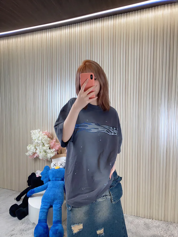 WE11DONE Limited Edition Summer T Shirt with Abstract Metal Logo Print