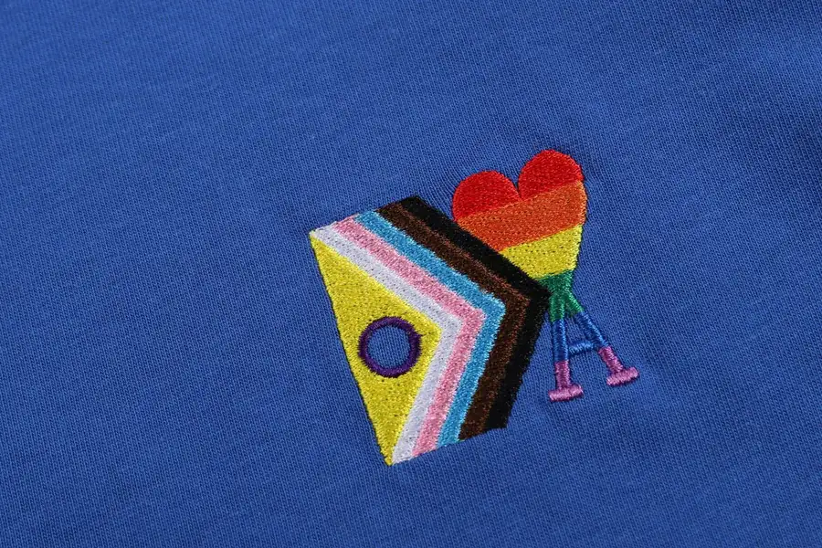 Ami Rainbow Embroidered Heart Short Sleeve 8 Colors