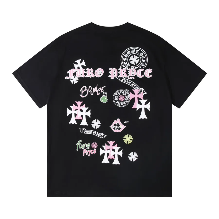 Cherished Summer Collection Classic Pocket Letter Logo Horsebit Round Neck Short Sleeve