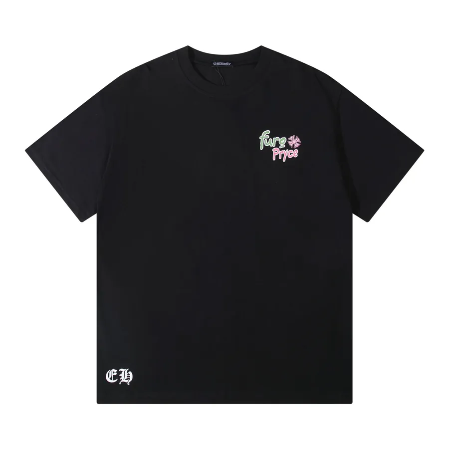 Cherished Summer Collection Classic Pocket Letter Logo Horsebit Round Neck Short Sleeve
