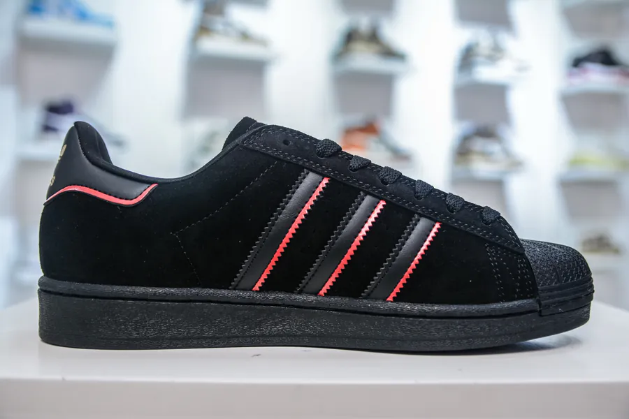 Felipe Gustavo x AD Originals Superstar Black Red Grained Calfskin