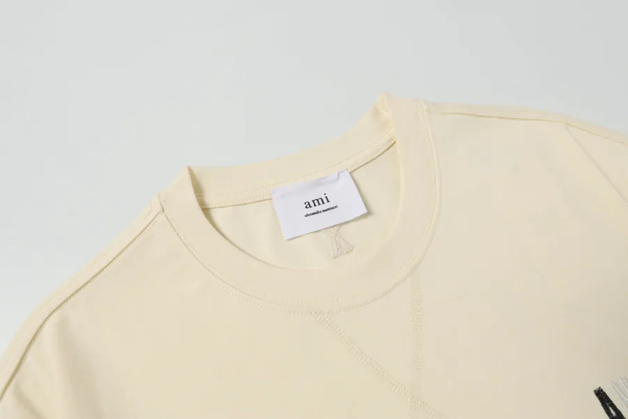 AMI 609 Summer Short Sleeve Premium Thick Fabric, Apricot