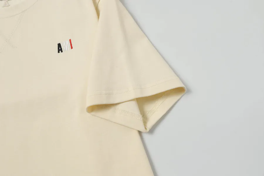 AMI 609 Summer Short Sleeve Premium Thick Fabric, Apricot