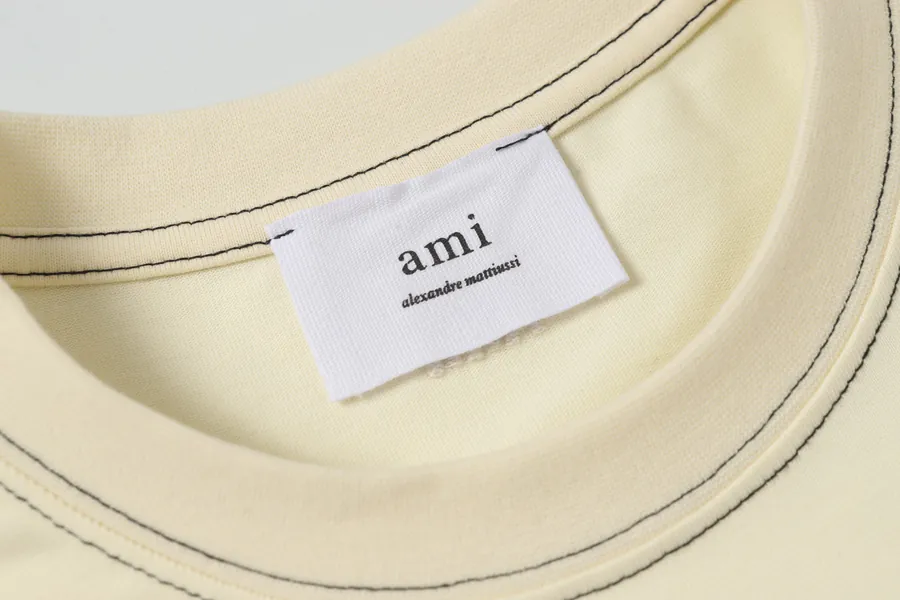 AMI 612 Summer Short Sleeve 100% Double Cotton, Grained Calfskin, Apricot