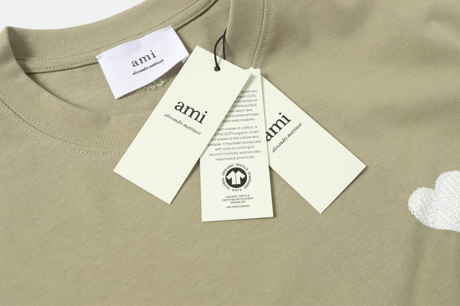 AMI春夏短袖 100%双纱棉 270克重