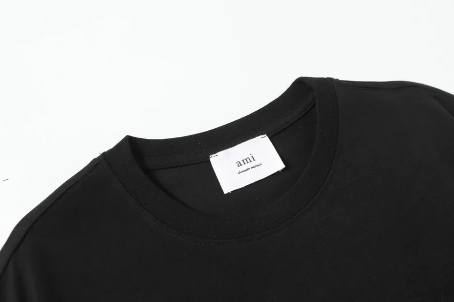 AMI 601 Summer Short Sleeve Premium Double Cotton, Black