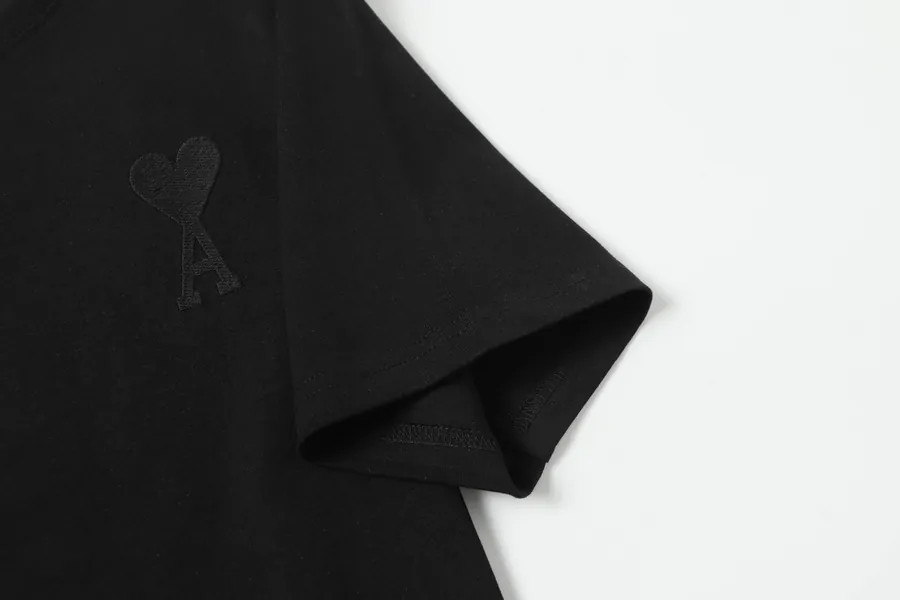 AMI 601 Summer Short Sleeve Premium Double Cotton, Black