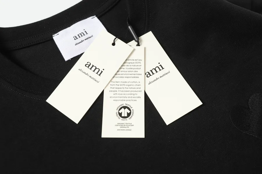 AMI 601 Summer Short Sleeve Premium Double Cotton, Black