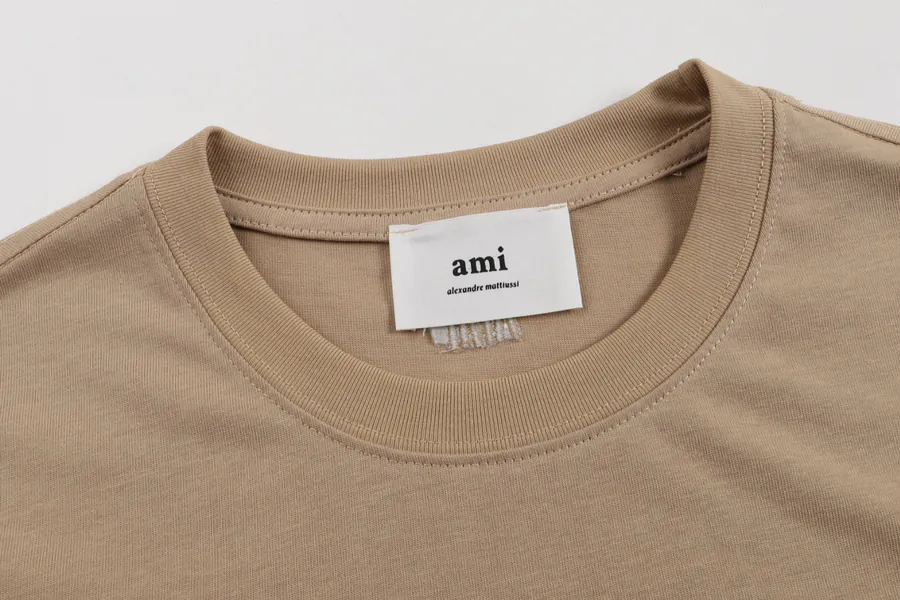 Ami Rainbow Embroidery Heart Print Short Sleeve