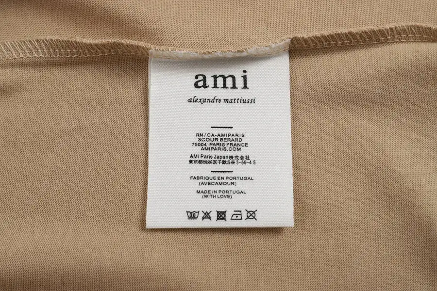 Ami Rainbow Embroidery Heart Print Short Sleeve