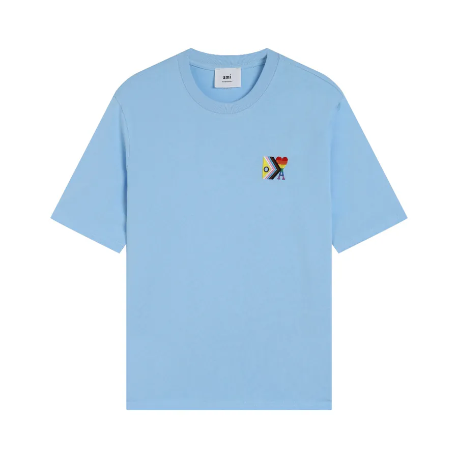 Ami Rainbow Embroidered Heart Short Sleeve Local 160 Version