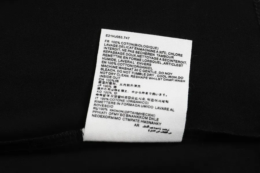 Ami Rainbow Embroidered Heart Short Sleeve Black