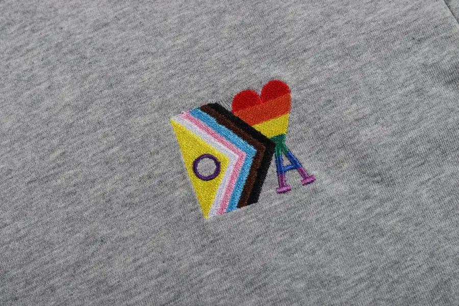 Ami Rainbow Embroidered Heart Short Sleeve Limited Edition