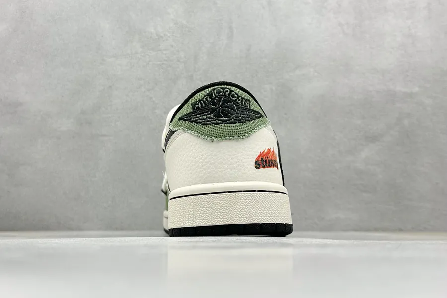 Travis Scott x Air 1 Low Reverse Green and White Full Star Chevron