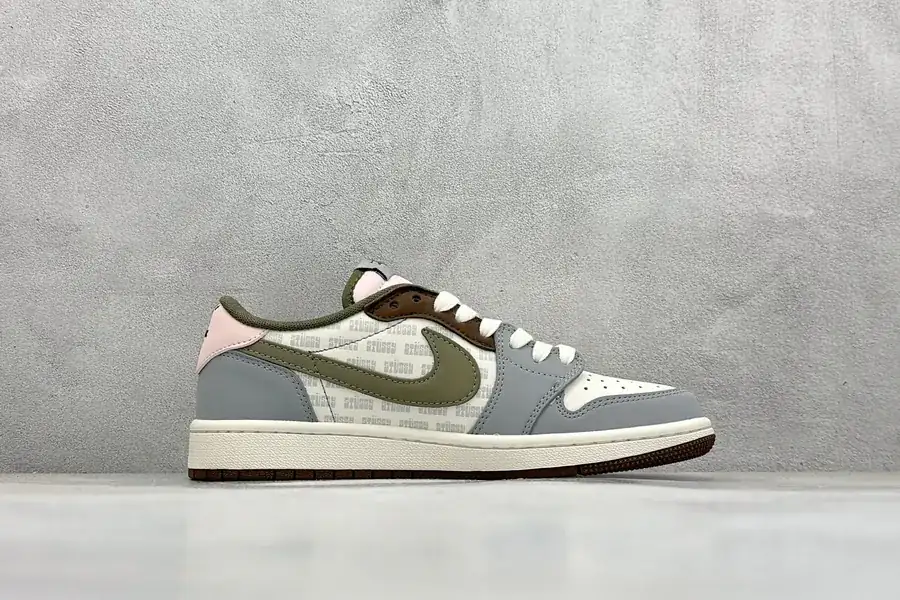 Travis Scott x Air 1 Low Reverse Gray White Swoosh