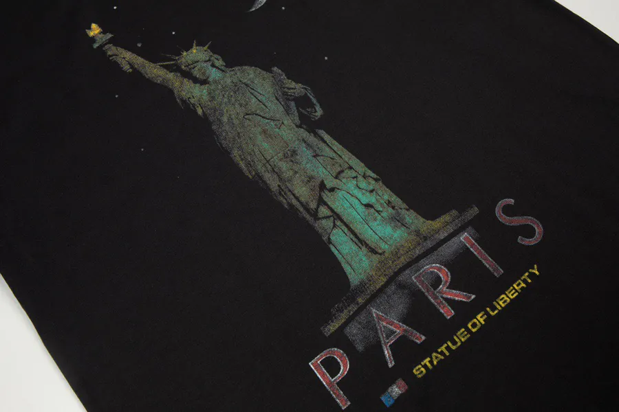 BAL Limited Edition Liberty Statue T Shirt with Vintage Feel