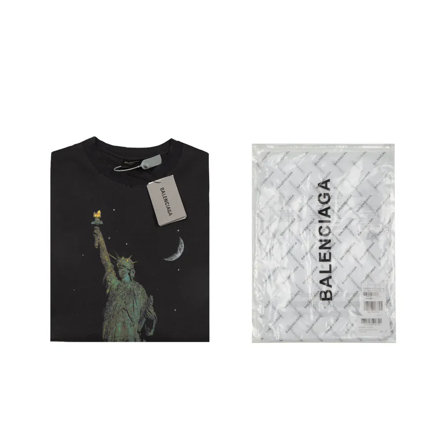 BAL Limited Edition Liberty Statue T Shirt with Vintage Feel