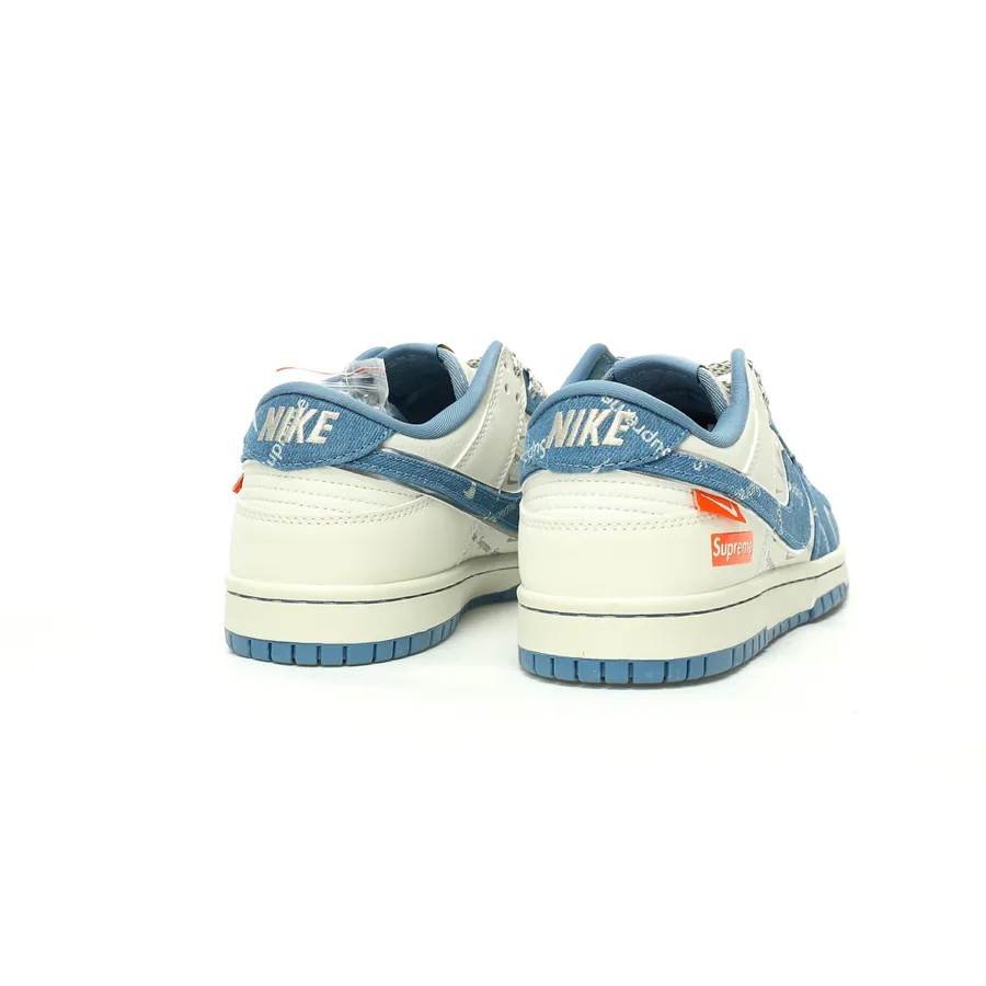 Supreme x Nike By You SB Dunk Low Retro SP Supreme联名米白牛仔橘红印标