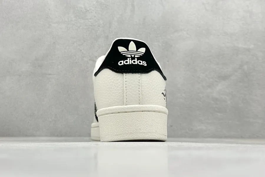 AD Originals Superstar x Stussy White Black