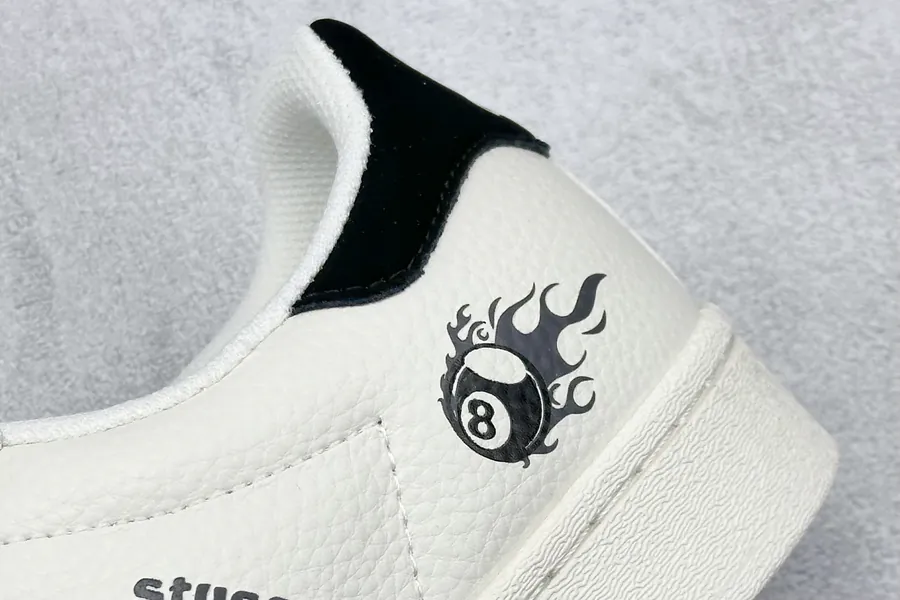 AD Originals Superstar x Stussy White Black
