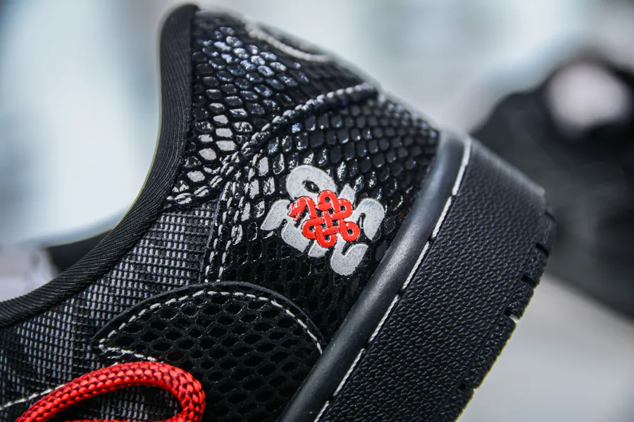 TS x Air Jordan AJ1 Low Snake Year Limited Black Web Snake Pattern