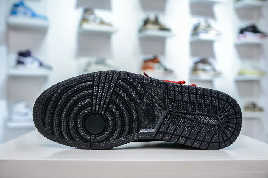 TS x Air Jordan AJ1 Low Snake Year Limited Black Web Snake Pattern
