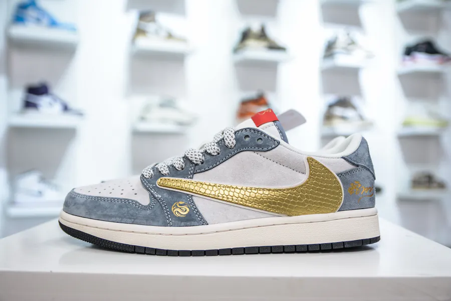 TS x Air Jordan AJ1 Low Snake Year Limited Edition Custom Color