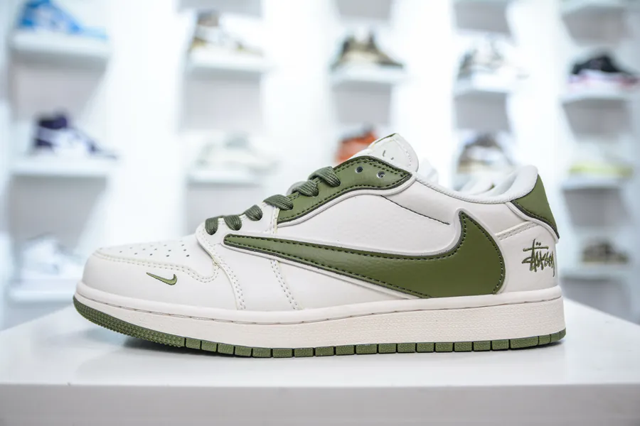TS x Air 1 Low White and Green, Premium Edition