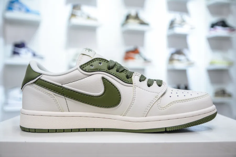 TS x Air 1 Low White and Green, Premium Edition