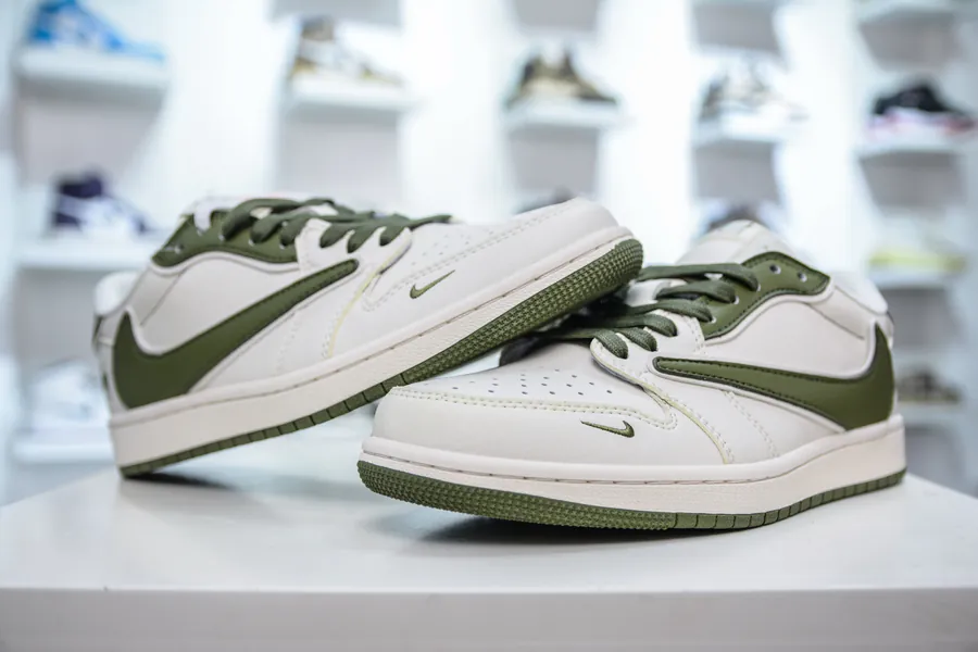TS x Air 1 Low White and Green, Premium Edition