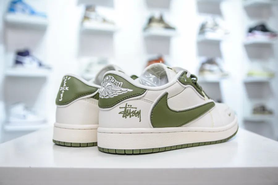 TS x Air 1 Low White and Green, Premium Edition