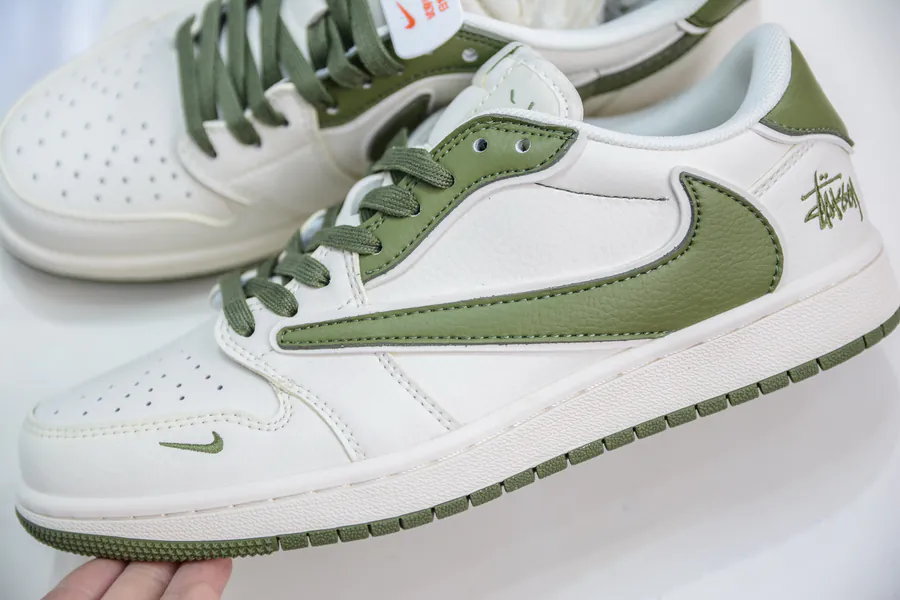 TS x Air 1 Low White and Green, Premium Edition