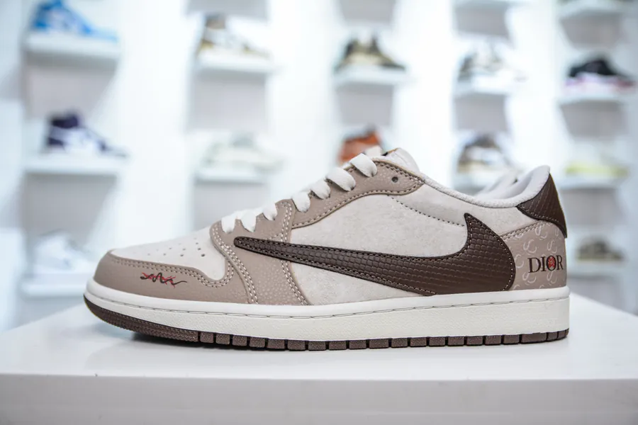 TS x Air 1 Low OG Version Snake Year Limited Brown Snake Pattern