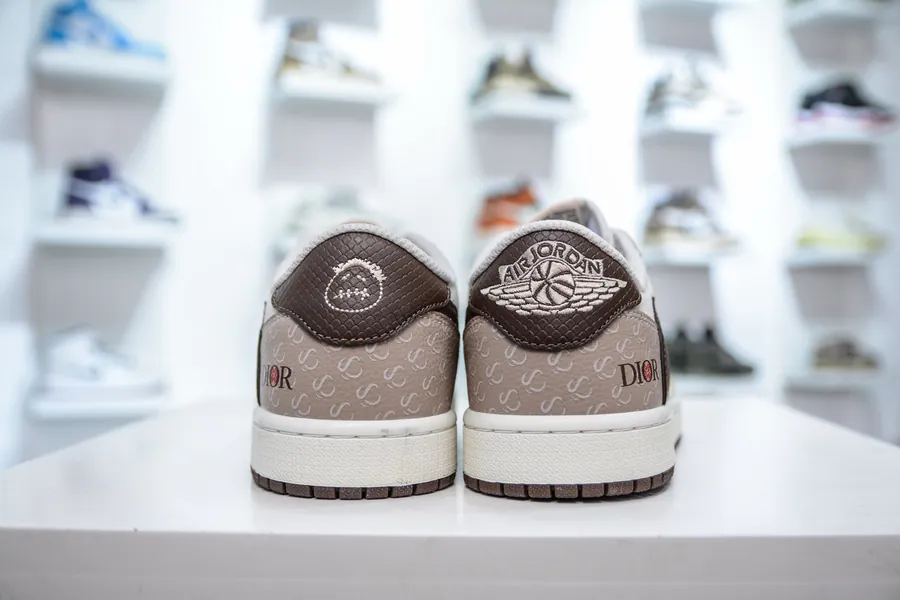 TS x Air 1 Low OG Version Snake Year Limited Brown Snake Pattern