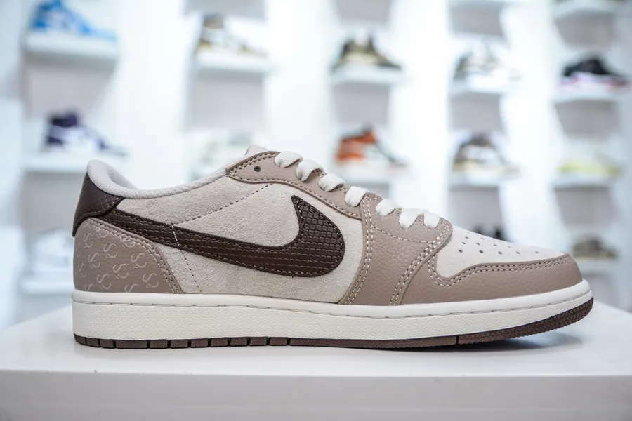 TS x Air 1 Low OG Version Snake Year Limited Brown Snake Pattern