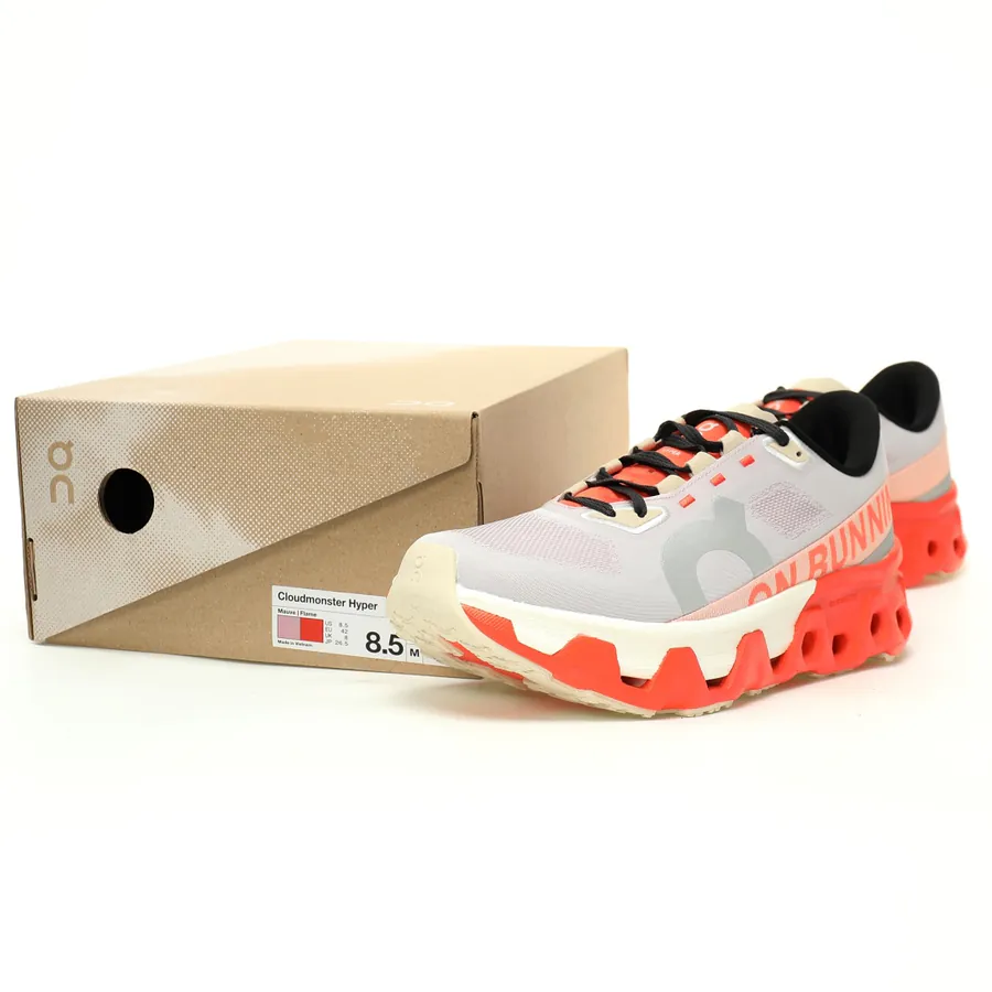 ON Running Cloudmonster Hyper Mauve Flame Lightweight Comfort Running Shoes