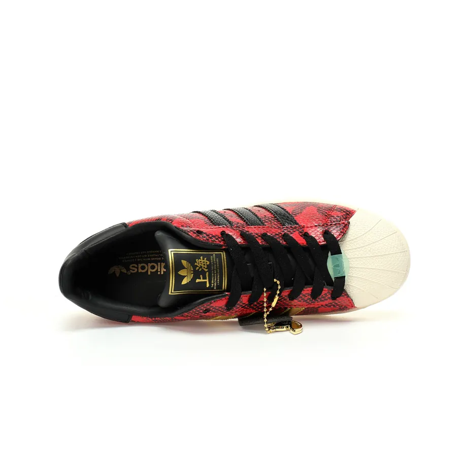 Year of the Snake Limited Edition Snake Pattern Wine Red and Gold Snake Head Sneaker
