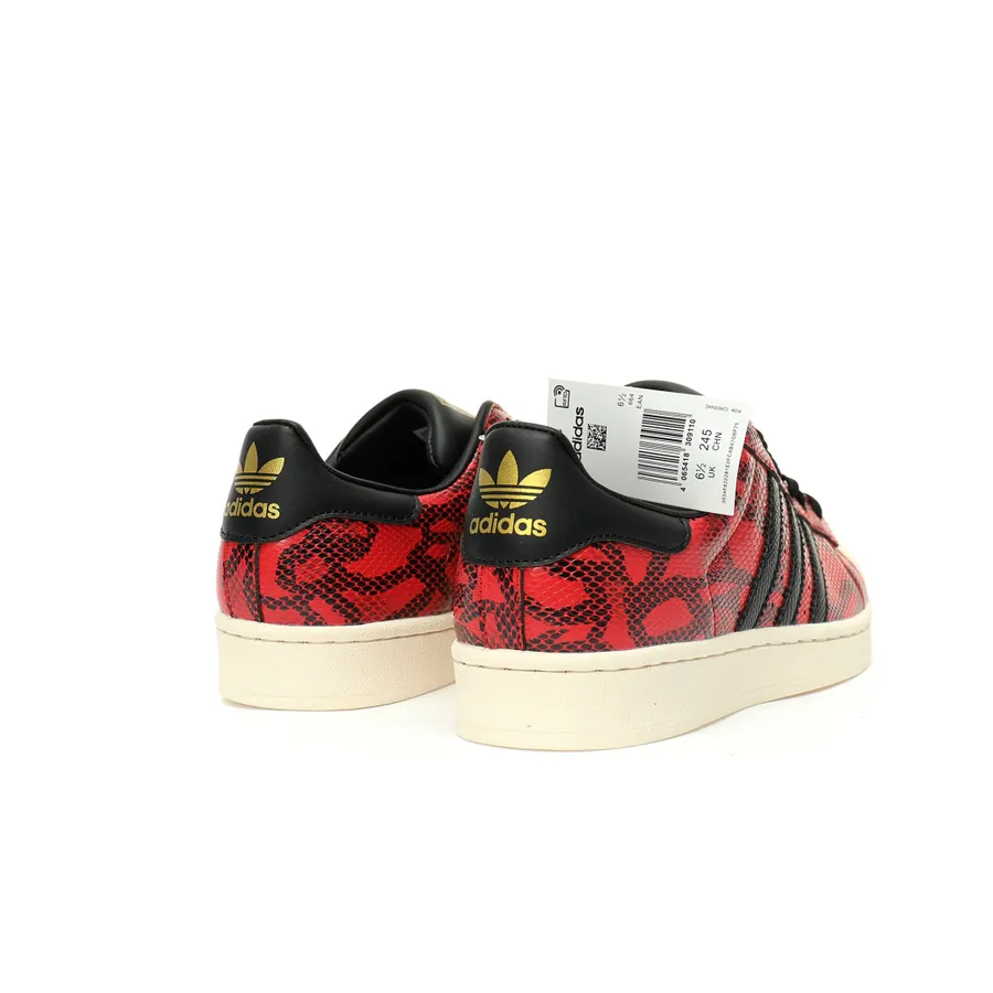 Year of the Snake Limited Edition Snake Pattern Wine Red and Gold Snake Head Sneaker