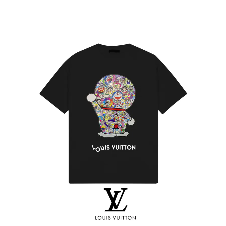 LVV Doraemon Sun Moon Print T Shirt
