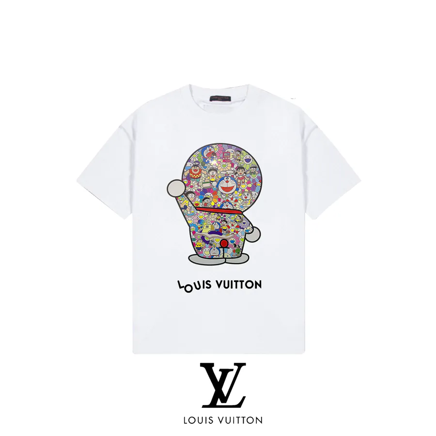 LVV Doraemon Sun Moon Print T Shirt