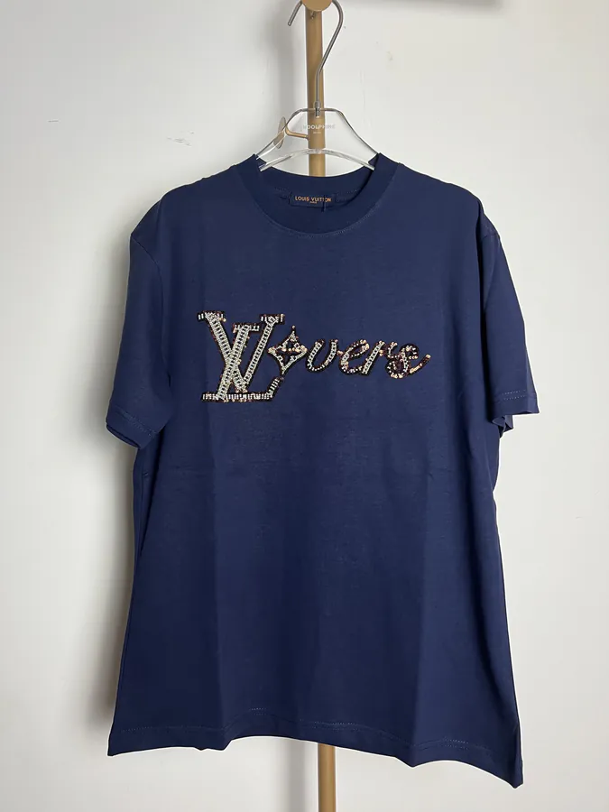 LVV Starry Exclusive 25ss Handmade Embellished T Shirt